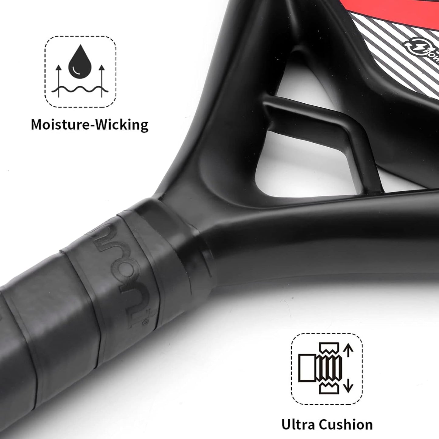 IANONI PR8300 Padel Racket | Carbon Fiber Beginner Racket | Red