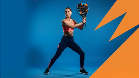 IANONI PR8100 Padel Racket | Carbon Fiber Beginner Racket | Orange & Blue