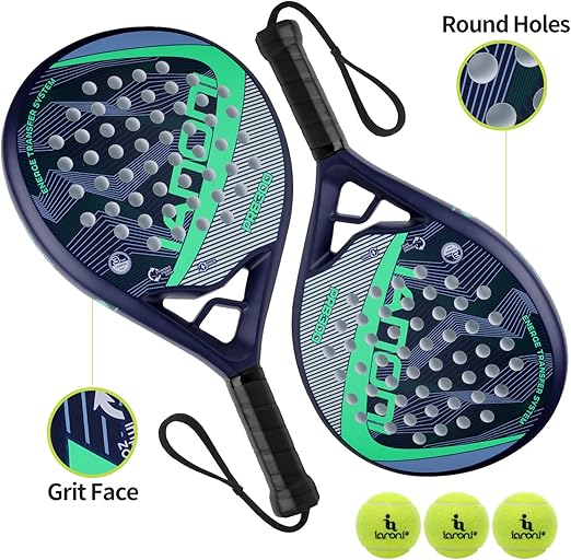 IANONI PR8300 Padel Racket | Carbon Fiber Beginner Racket | Green