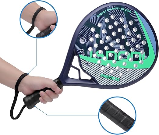 IANONI PR8300 Padel Racket | Carbon Fiber Beginner Racket | Green