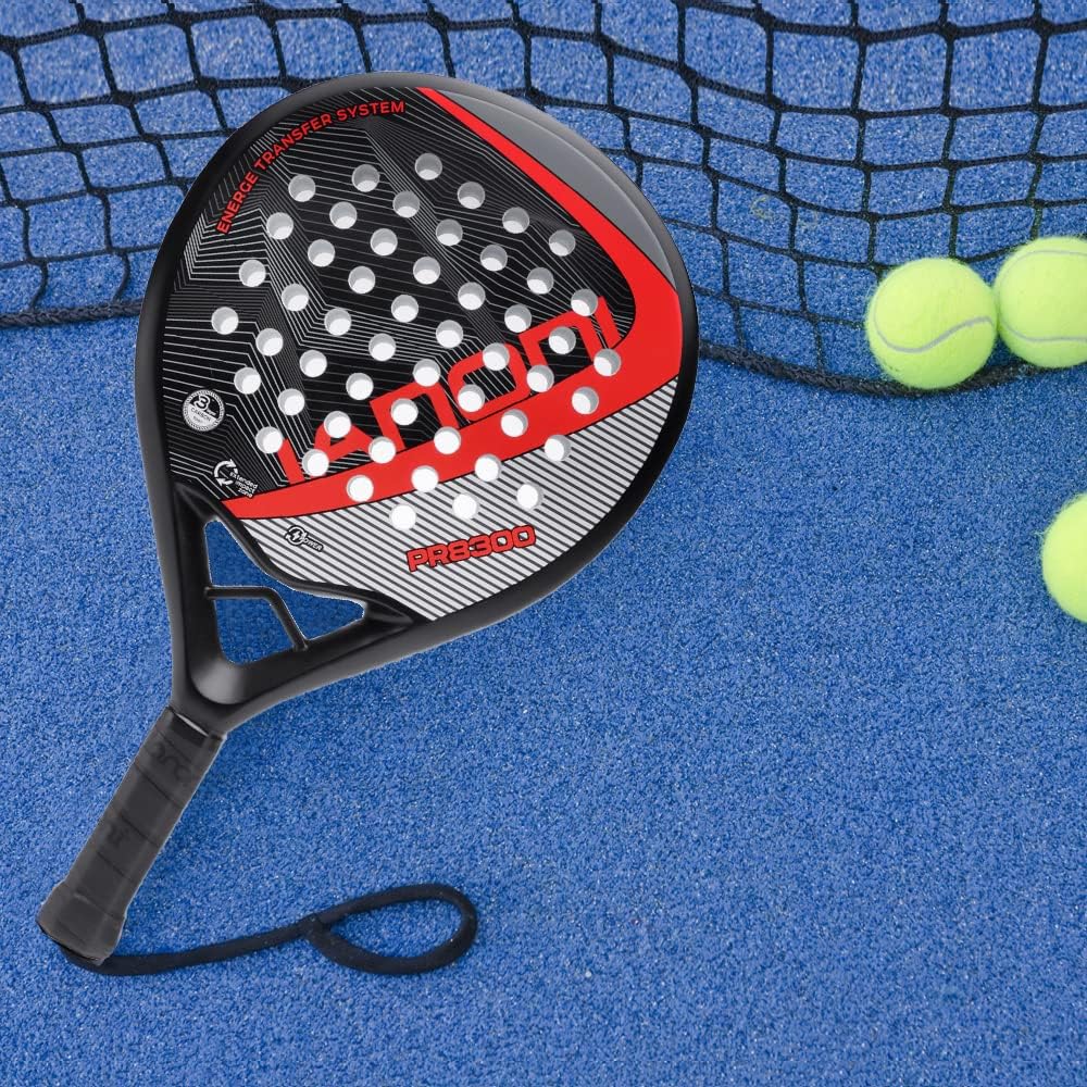 IANONI PR8300 Padel Racket | Carbon Fiber Beginner Racket | Red