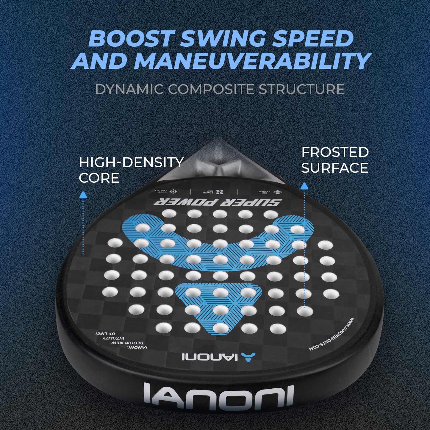 IANONI Padel Superpower Black/Blue Professional