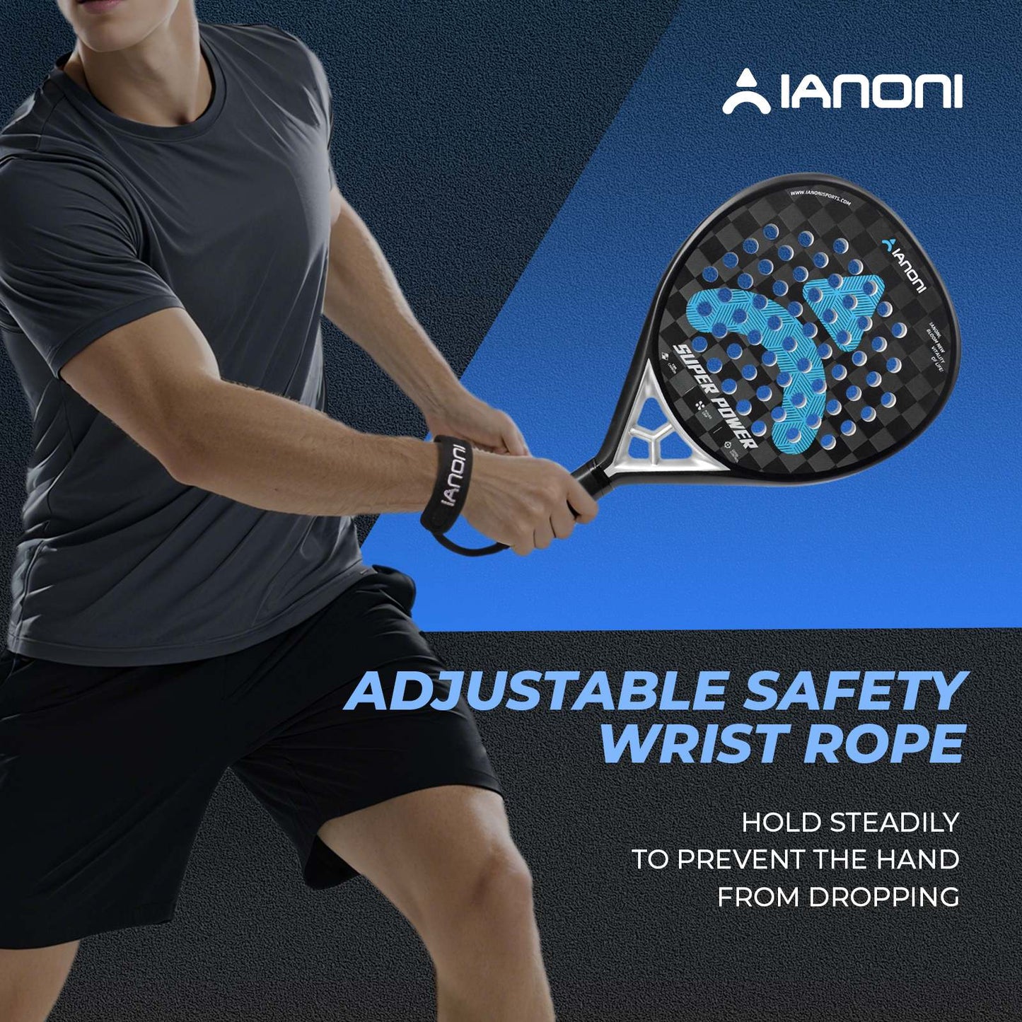IANONI Padel Superpower Black/Blue Professional