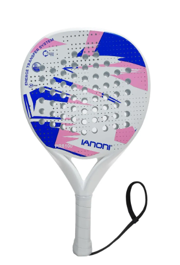 IANONI PR8100 Padel Racket | Carbon Fiber Beginner Racket | White