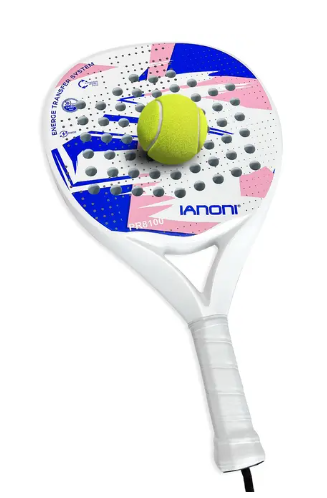 IANONI PR8100 Padel Racket | Carbon Fiber Beginner Racket | White