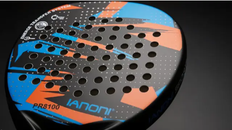 IANONI PR8100 Padel Racket | Carbon Fiber Beginner Racket | Orange & Blue