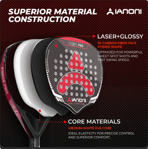IANONI Padel Force Pro Red Professional