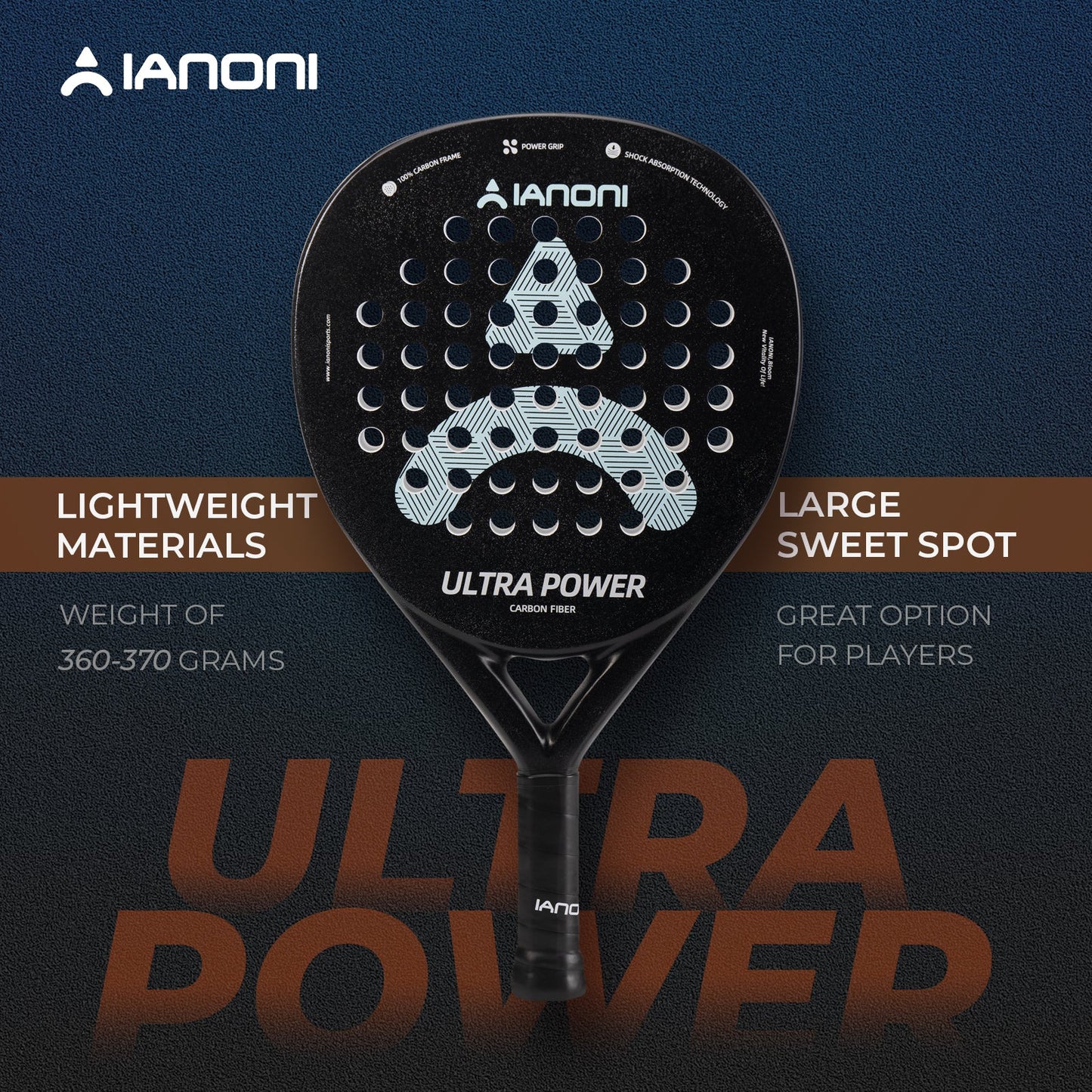 IANONI Padel Ultra Power Black Advanced