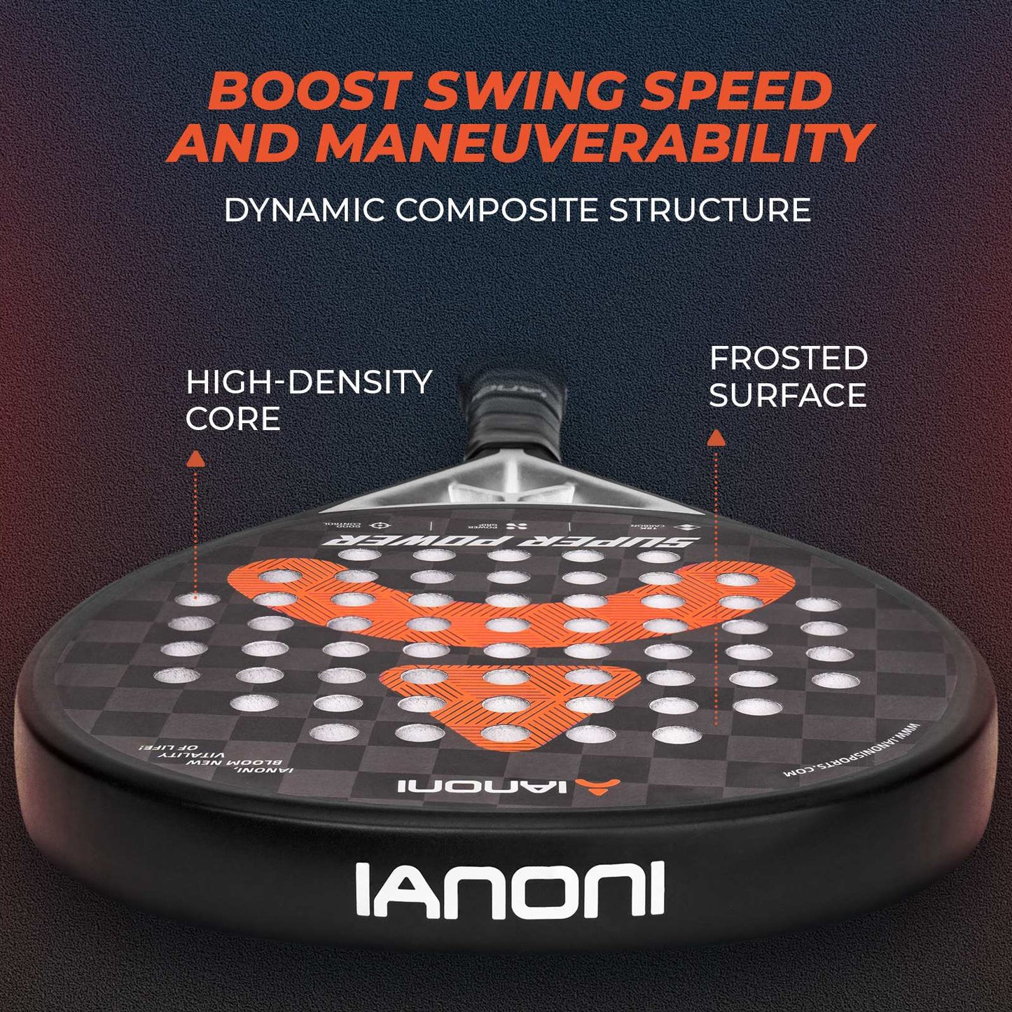 IANONI Padel Super Power Black/Orange Professional