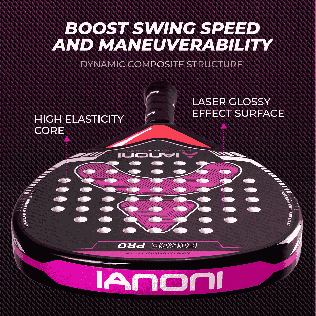 IANONI Padel Force Pro Purple Professional