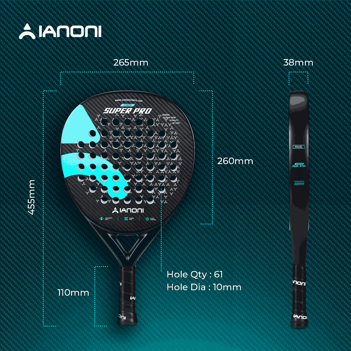 IANONI Padel Super Pro Blue Professional